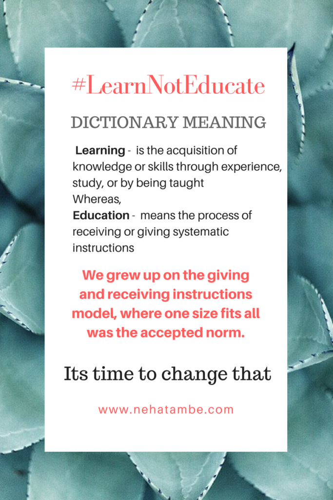 Let’s Learn not just Educate is a way to highlight satisfying alternative careers and busting myths related to traditional safe careers that will help the future generation choose wisely 