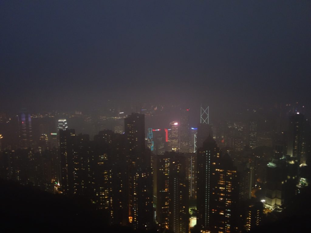 View from the victoria peak in hongkong