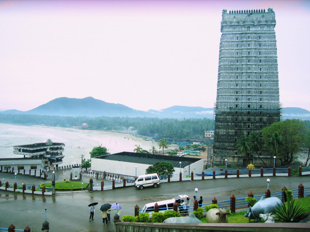 The under construction Gopuram