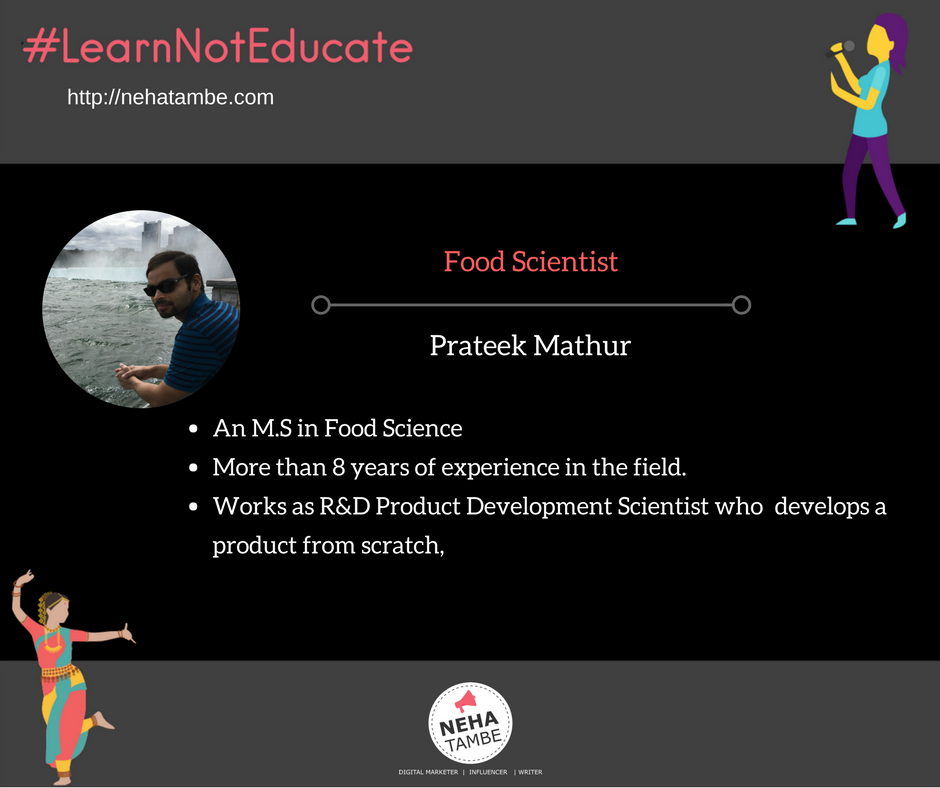 A food scientist giving introduction to the profession