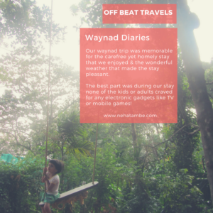 Waynad is a hill station in kerala that offers amazing vistas and great home stay experiences for children