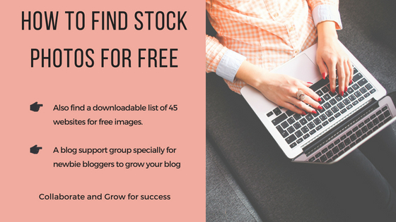 Choose from a list of free image sites and join a support group