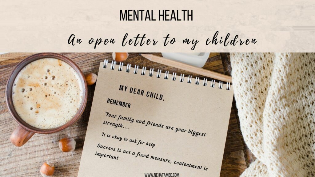 Mental health - An open letter to my children